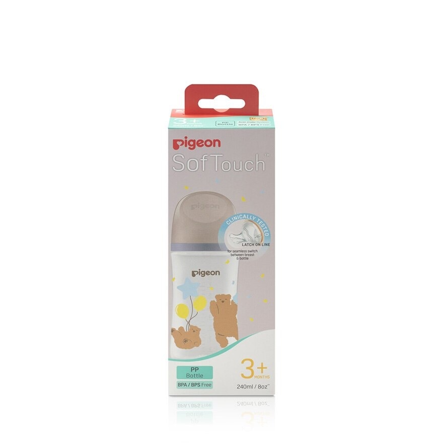 Softouch 3 Nursing Bottle PP Bear (For 3+ months) 240ml