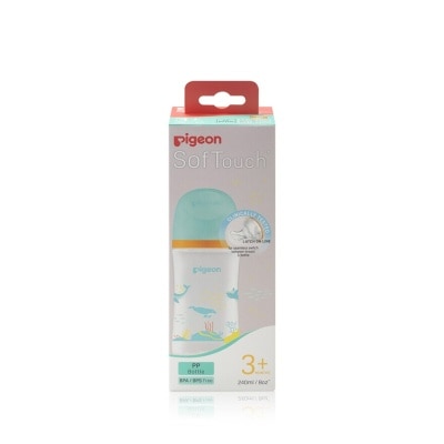 PIGEON Softouch 3 Nursing Bottle PP Dolphin (For 3+ months) 240ml