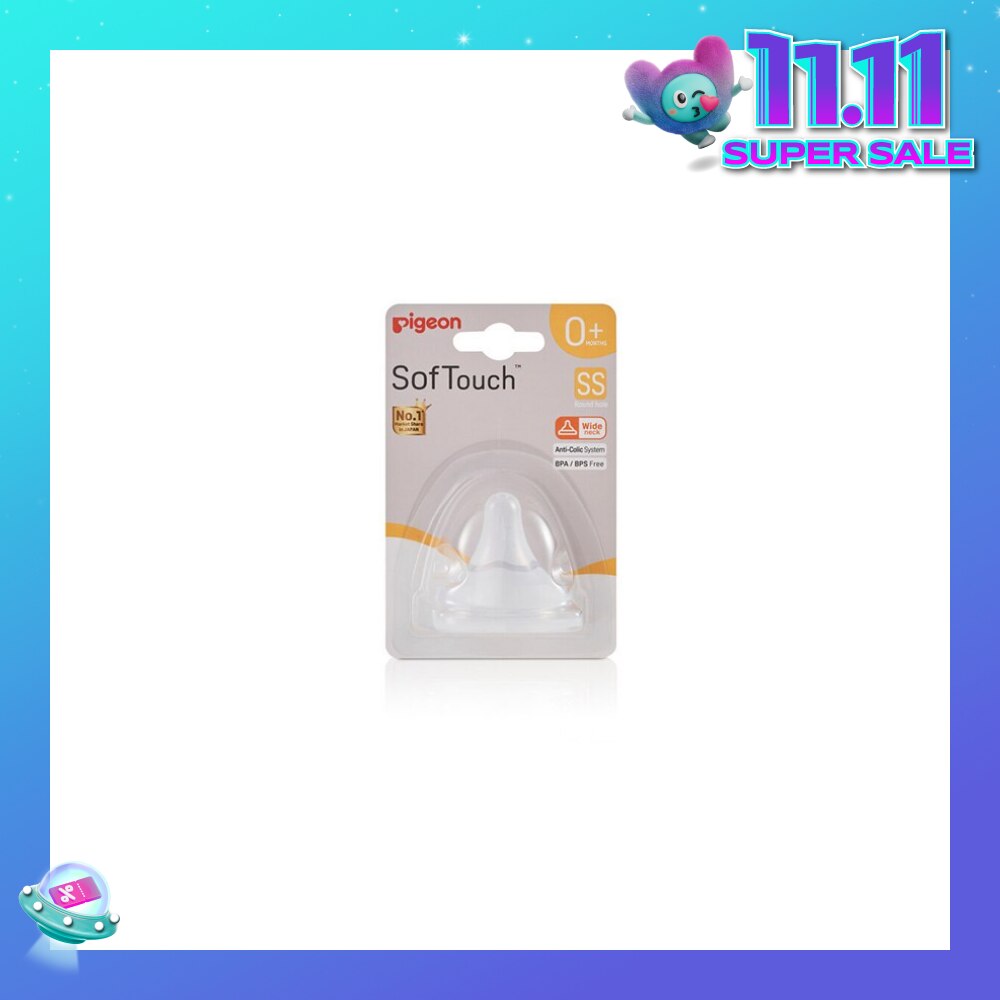 Softouch 3 Nipple Blister Teats Size SS (For 0+ months) 1s