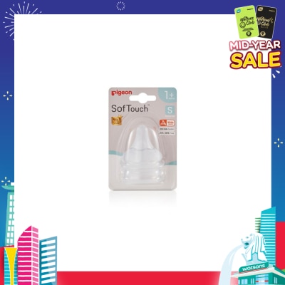 PIGEON Softouch 3 Nipple Blister Teats Size M (For 3+ months) 2s