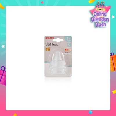 PIGEON Softouch 3 Nipple Blister Teats Size M (For 3+ months) 2s