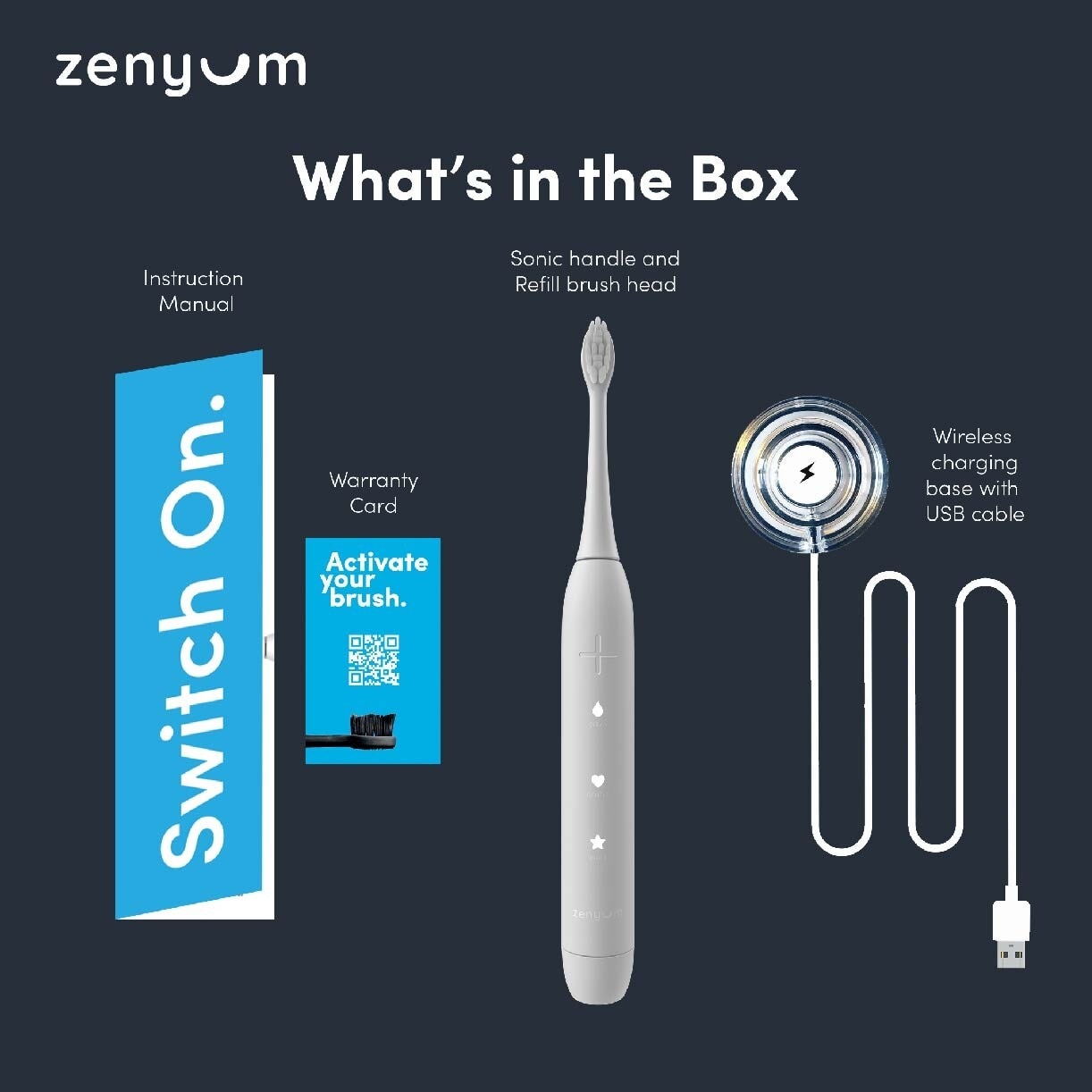 ZenyumSonic Electric Toothbrush Matte Black 1s