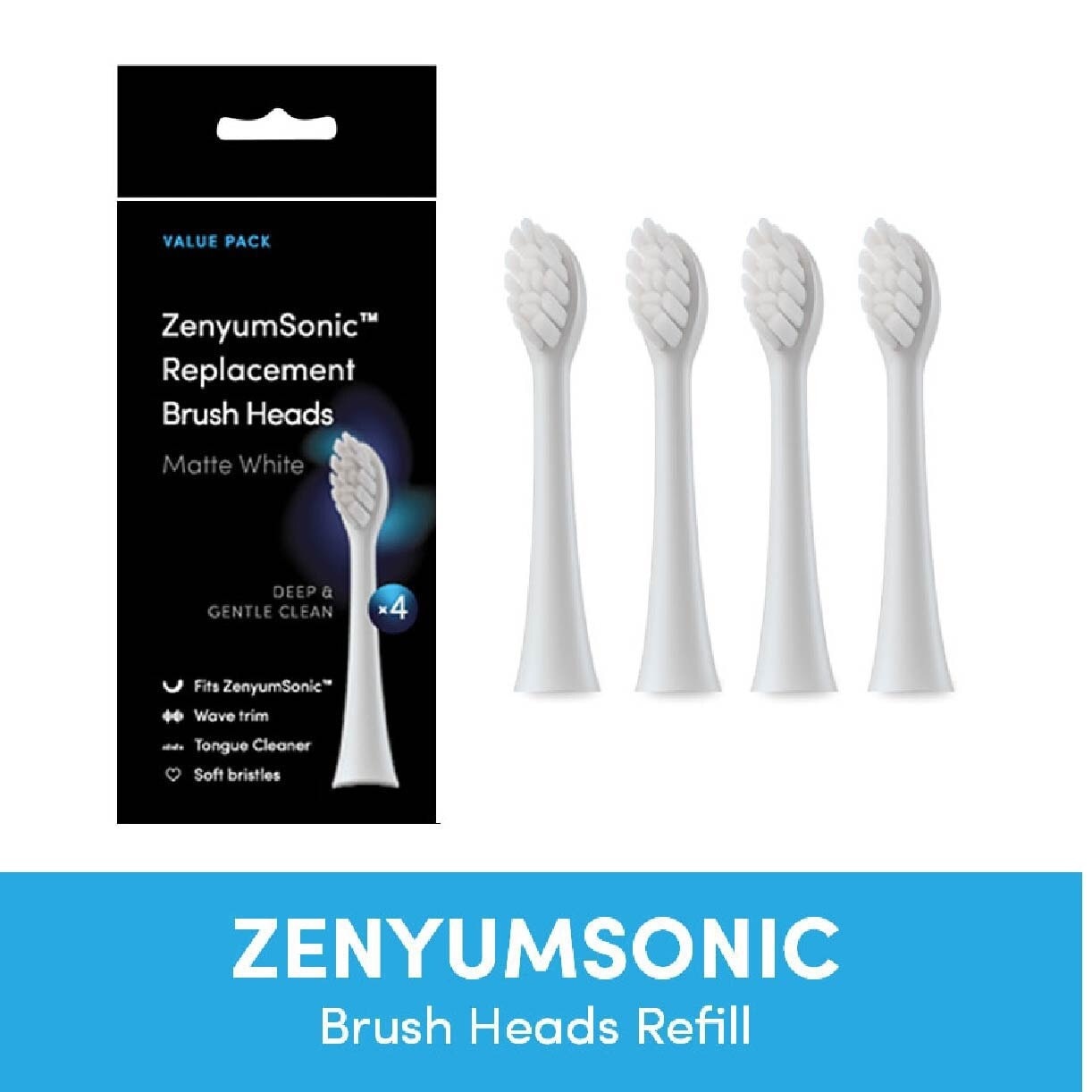 ZenyumSonic Brush Heads Matte White 4s