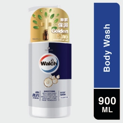 WALCH Anti-bacterial w/ Essential Oil Body Wash Golden Pine (Kills 99.9% germs + Moisturising + Gentle on skin) 900ml