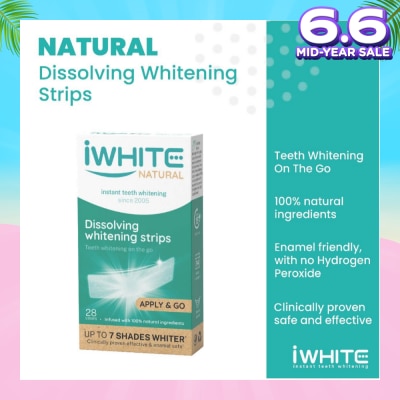 IWHITE Natural Dissolving Whitening Strips 28s