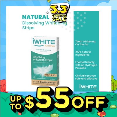 IWHITE Natural Dissolving Whitening Strips 28s