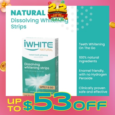 IWHITE Natural Dissolving Whitening Strips 28s
