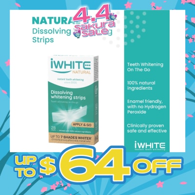 IWHITE - Natural Dissolving Whitening Strips 28s