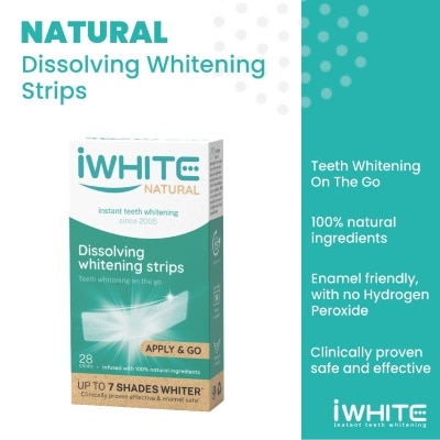 IWHITE Natural Dissolving Whitening Strips 28s