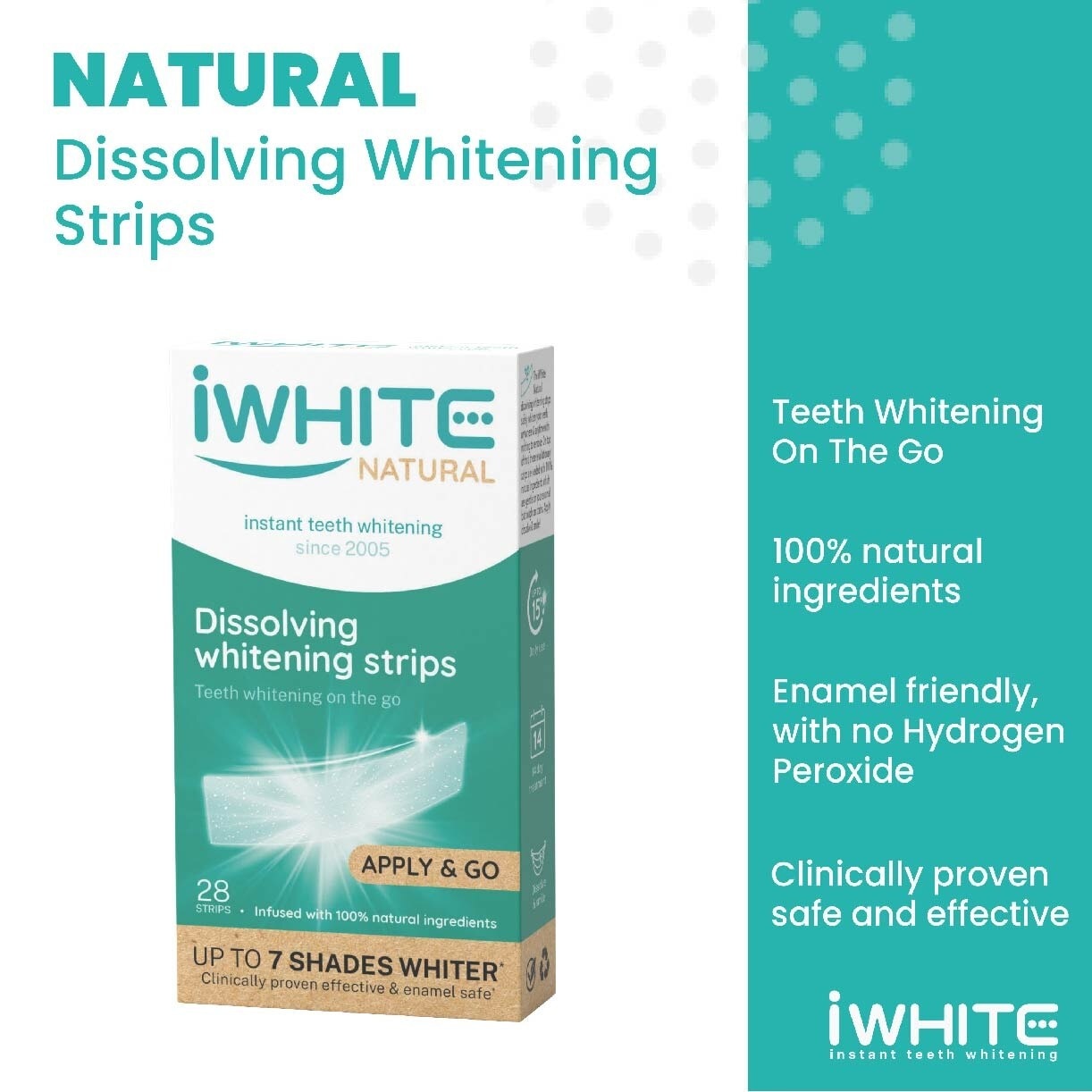 Natural Dissolving Whitening Strips 28s