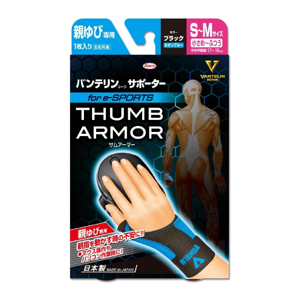 Support Thumb Armor Blue Size S-M 1s