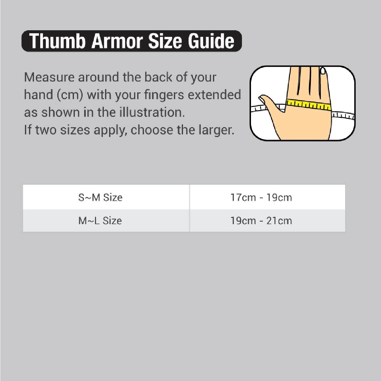 Support Thumb Armor Blue Size S-M 1s