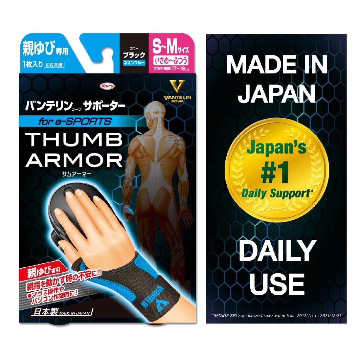 Support Thumb Armor Blue Size S-M 1s