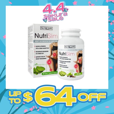 NUTRILIFE - Nutri Slim Vegetarian Tablet (To Support Healthy Weight Management For Men & Women) 60s