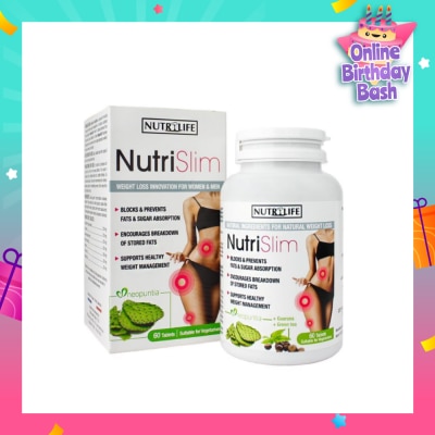 NUTRILIFE Nutri Slim Vegetarian Tablet (To Support Healthy Weight Management For Men & Women) 60s
