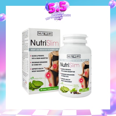 NUTRILIFE - Nutri Slim Vegetarian Tablet (To Support Healthy Weight Management For Men & Women) 60s