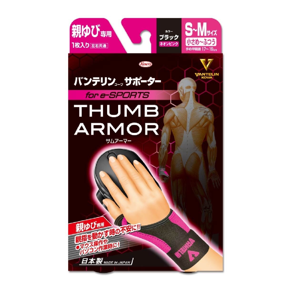 Support Thumb Armor Pink Size S-M 1s