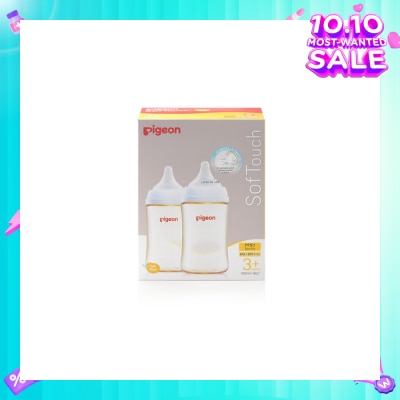 PIGEON Softouch 3 Nursing Bottle PPSU Twin Packset (For 3+ months) 240ml