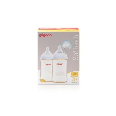 PIGEON Softouch 3 Nursing Bottle PPSU Twin Packset (For 3+ months) 240ml