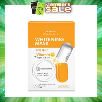 WATSONS - Love My Glow Whitening Capsule Mask (Vitamin C + Alpha Arbutin) 25ml x 5s