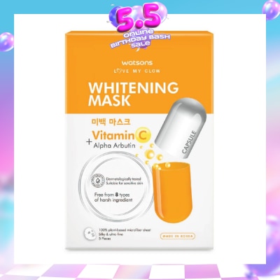 WATSONS - Love My Glow Whitening Capsule Mask (Vitamin C + Alpha Arbutin) 25ml x 5s