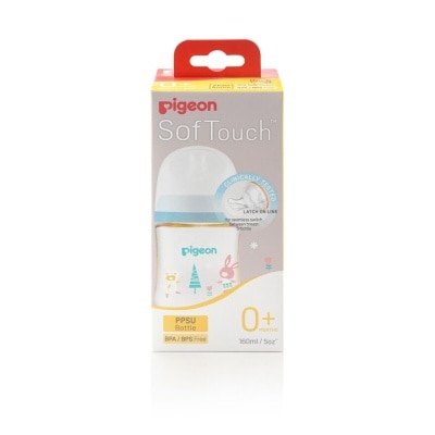 PIGEON Softouch 3 Nursing Bottle PPSU Animal (For 0+ months) 160ml