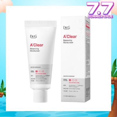 DR. G A'Clear Balancing Moisturiser (Oil And Moisture Balancing Moisturiser To Control Sebum And Replenish Dewy Moisture) 70ml