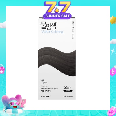 SEEDBEE - Herbal Water Permanent Colour Dark Brown (No Ammonia + For Grey Hair Coverage) 10g x 3s