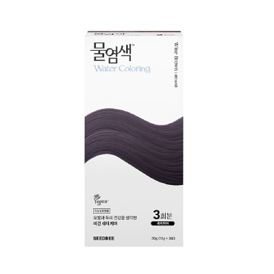 SEEDBEE Herbal Water Permanent Colour Wine Brown (No Ammonia + For Grey Hair Coverage) 10g x 3s