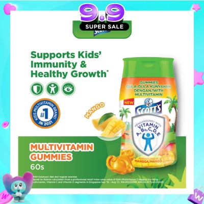 SCOTT'S - Multivitamins Gummies Mango (Support Immunity + Bone Growth And Healthy Vision for Children) 60s image