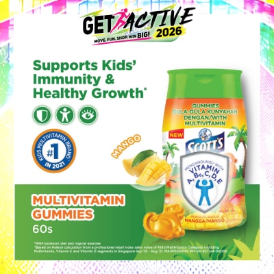 SCOTT'S - Multivitamins Gummies Mango (Support Immunity + Bone Growth And Healthy Vision for Children) 60s image