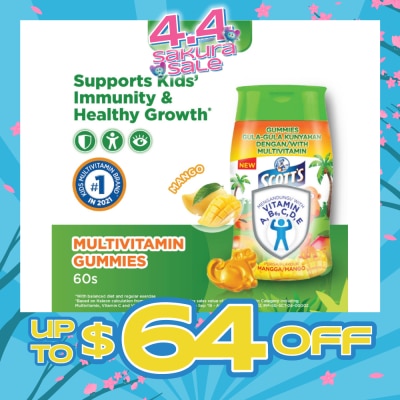 SCOTT'S - Multivitamins Gummies Mango (Support Immunity + Bone Growth And Healthy Vision for Children) 60s