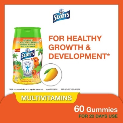 SCOTT'S Multivitamins Gummies Mango (Support Immunity + Bone Growth And Healthy Vision for Children) 60s