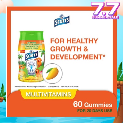 SCOTT'S Multivitamins Gummies Mango (Support Immunity + Bone Growth And Healthy Vision for Children) 60s