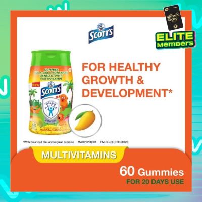 SCOTT'S Multivitamins Gummies Mango (Support Immunity + Bone Growth And Healthy Vision for Children) 60s