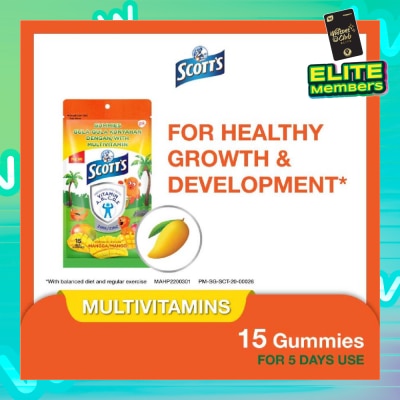 SCOTT'S Multivitamins Gummies Mango (Support Immunity + Bone Growth And Healthy Vision for Children) 15s