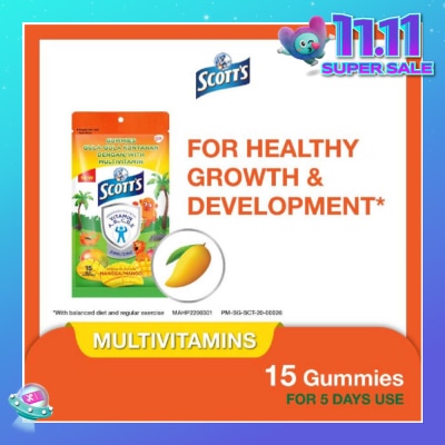SCOTT'S Multivitamins Gummies Mango (Support Immunity + Bone Growth And Healthy Vision for Children) 15s