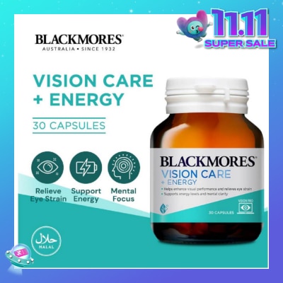 BLACKMORES Vision Care + Energy Capsules 30s