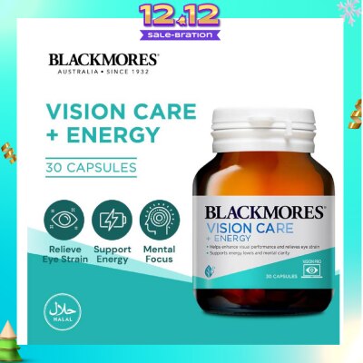 BLACKMORES Vision Care + Energy Capsules 30s