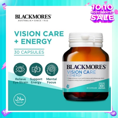 BLACKMORES Vision Care + Energy Capsules 30s