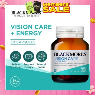BLACKMORES Vision Care + Energy Capsules 30s