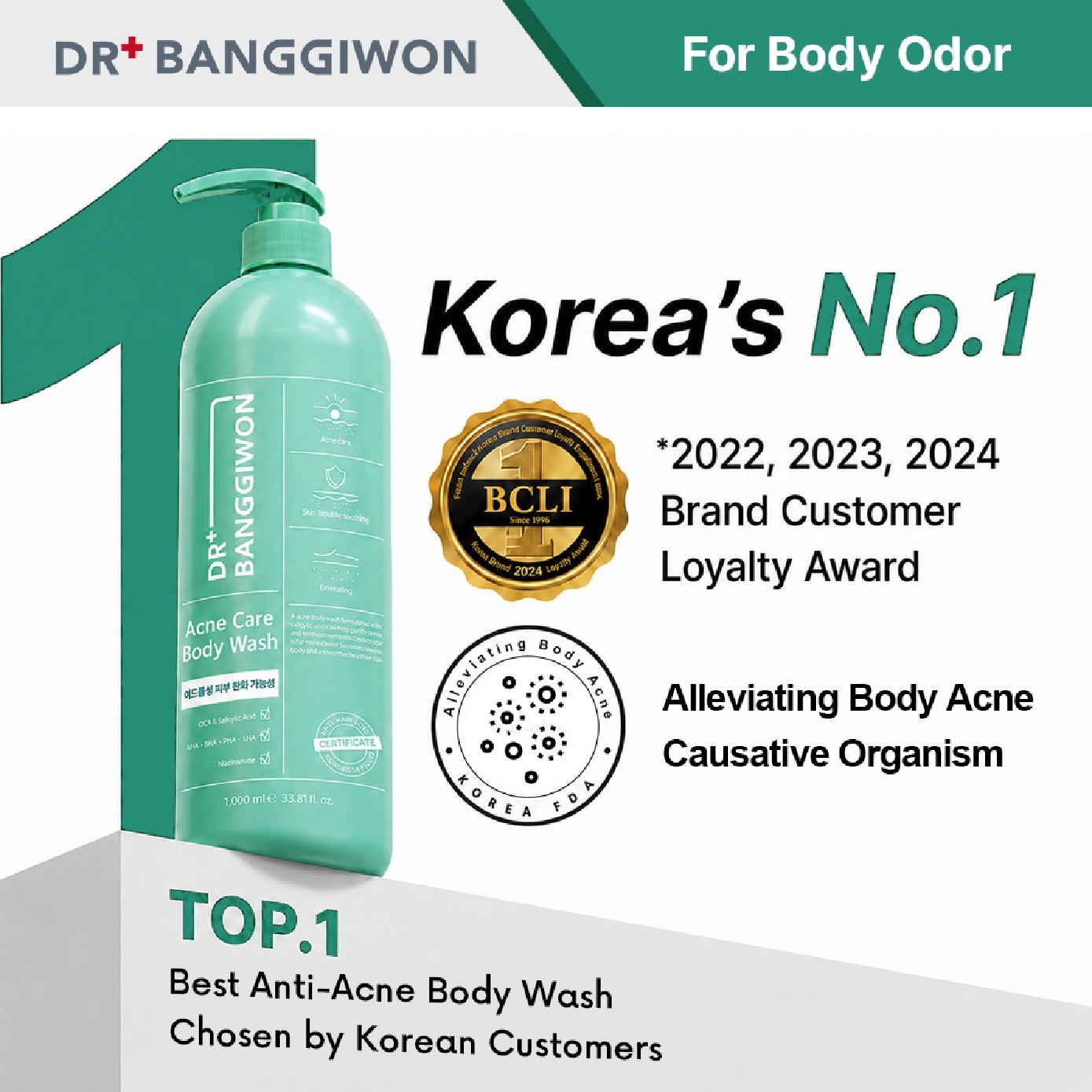 Acneform Skin Alleviating Functional Body Wash 1000ml