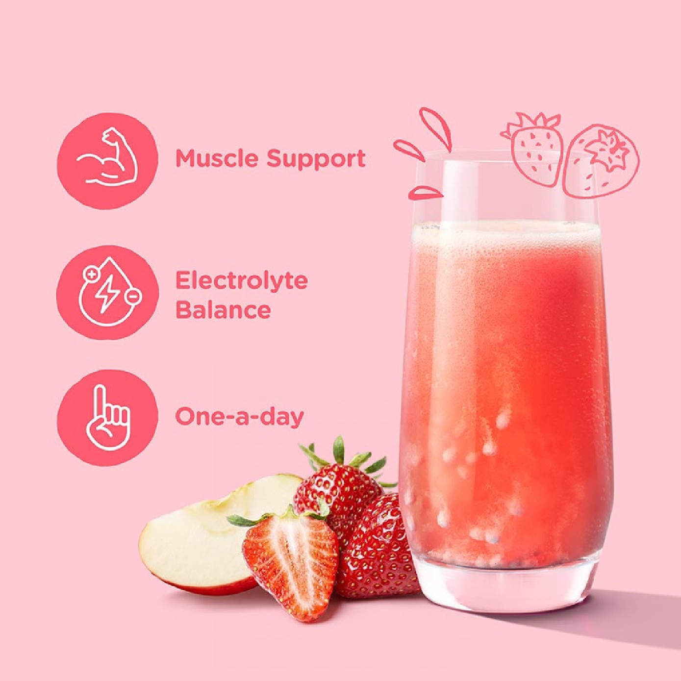 Fizzers Muscle & Endurance Strawberry and Apple Flavour 5g x 5s
