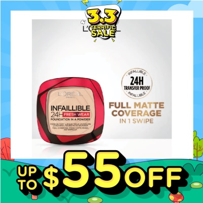 L'OREAL PARIS MAKEUP Infaillible 24H Freshwear Foundation in a Powder 20 Ivory 1s