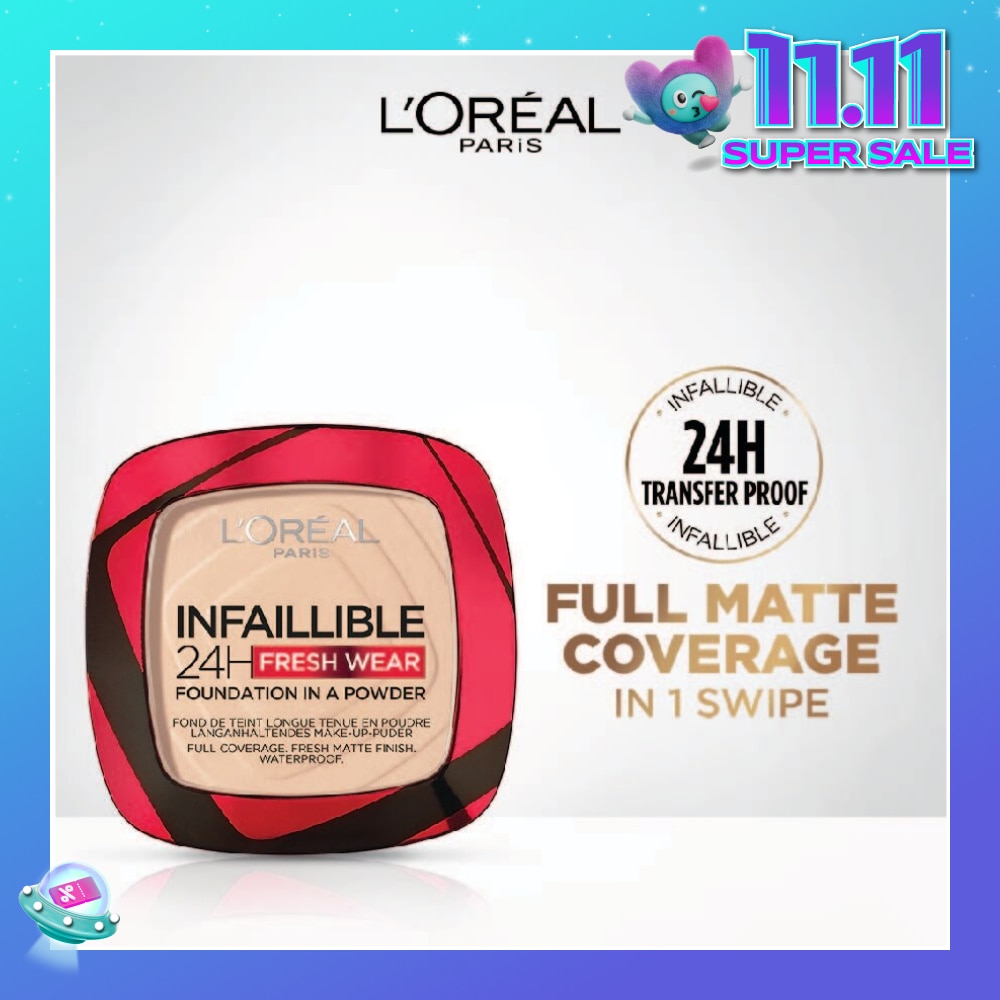 L'OREAL PARIS MAKEUP Infaillible 24H Freshwear Foundation in a Powder 20 Ivory 1s