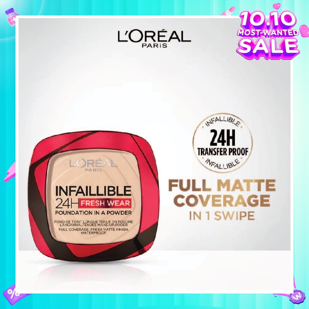 L'OREAL PARIS MAKEUP Infaillible 24H Freshwear Foundation in a Powder 130 True Beige 1s