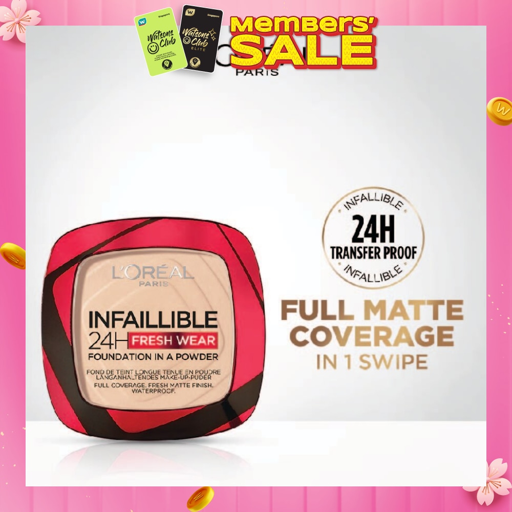 L'OREAL PARIS MAKEUP Infaillible 24H Freshwear Foundation in a Powder 130 True Beige 1s