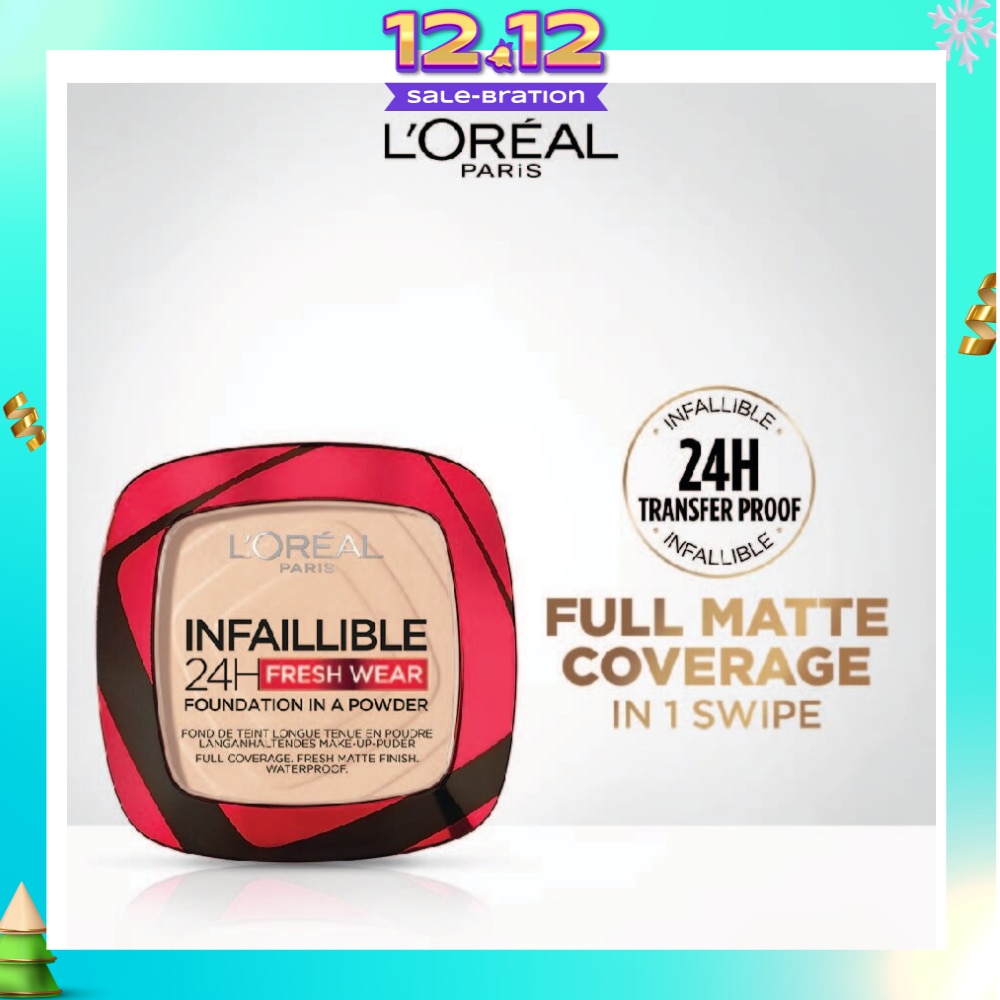 L'OREAL PARIS MAKEUP Infaillible 24H Freshwear Foundation in a Powder 130 True Beige 1s