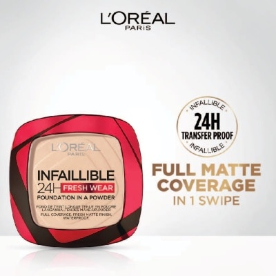 L'OREAL PARIS MAKEUP - Infaillible 24H Freshwear Foundation in a Powder 130 True Beige 1s