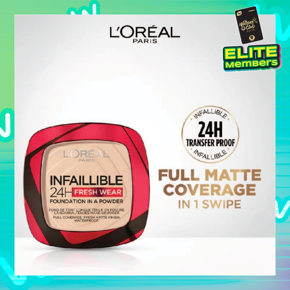 L'OREAL PARIS MAKEUP Infaillible 24H Freshwear Foundation in a Powder 140 Golden Beige 1s